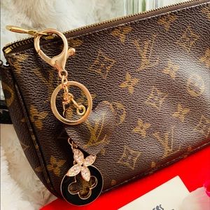 Handmade bag charm made w authentic louis vuitton